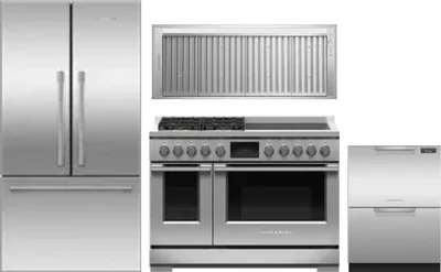 4 Piece Package Includes Refrigerator, Range, Hood And Dishwasher